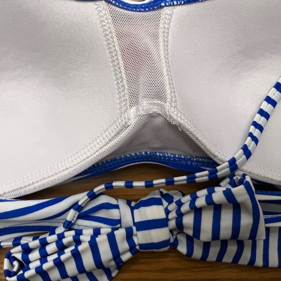 Blue, White and Pink Bikini Top - Picture 12 of 13